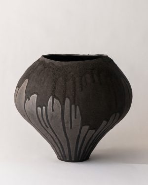 Amanda Schunker, Midnight Falling Tide, ceramic pot