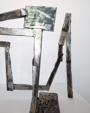 Caroline Duffy, SIGNPOST, recycled steel sculpture