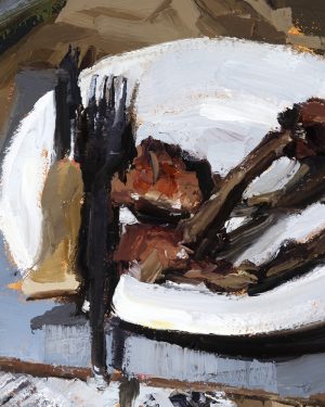 Scraps, Conor Knight, oil still life painting