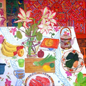 Kiata Mason, Waxing and Waning, still life tablescape