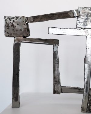 Caroline Duffy, SIGNPOST, recycled steel sculpture