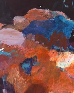 Amanda Schunker, Human Rock Strata, acrylic abstract painting