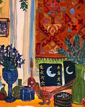 Kiata Mason, Breakfast Time, tablescape Painting