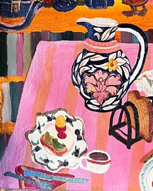 Kiata Mason, Breakfast Time, tablescape Painting