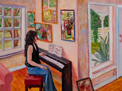 Lucy at the piano