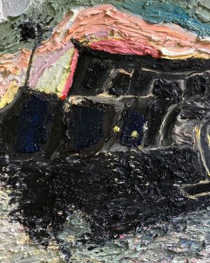 Mitchell Cheesman, Ducks On Dusk, impasto still life oil painting