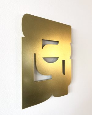 Contemplation (right) in brass, Diana Miller