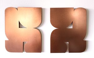 Pause (left) in copper, Diana Miller