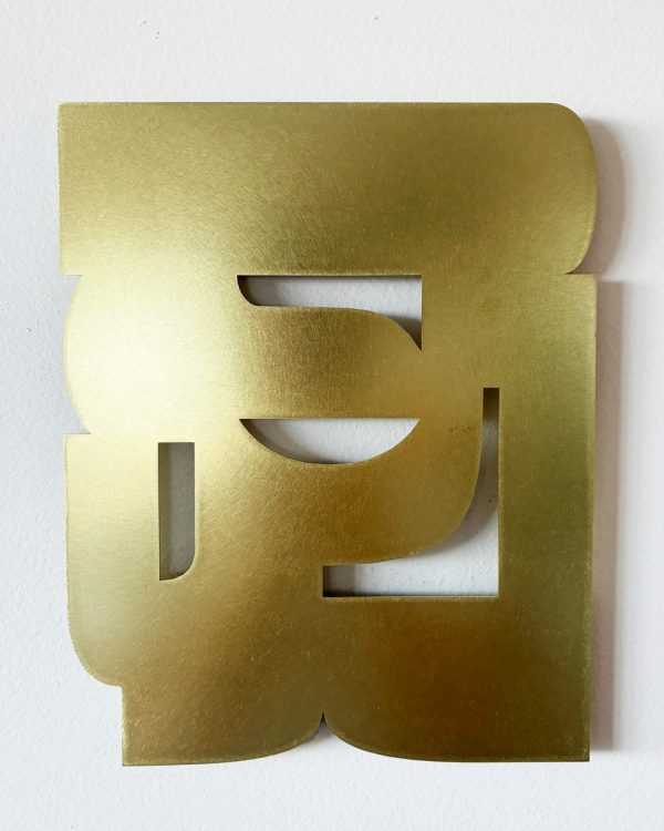 Contemplation (left) in brass, Diana Miller