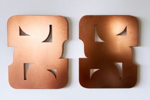 Union (right) in copper, Diana Miller